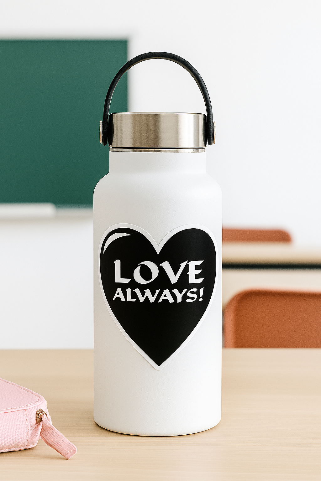 Heart Shaped -Love Always Sticker (black)