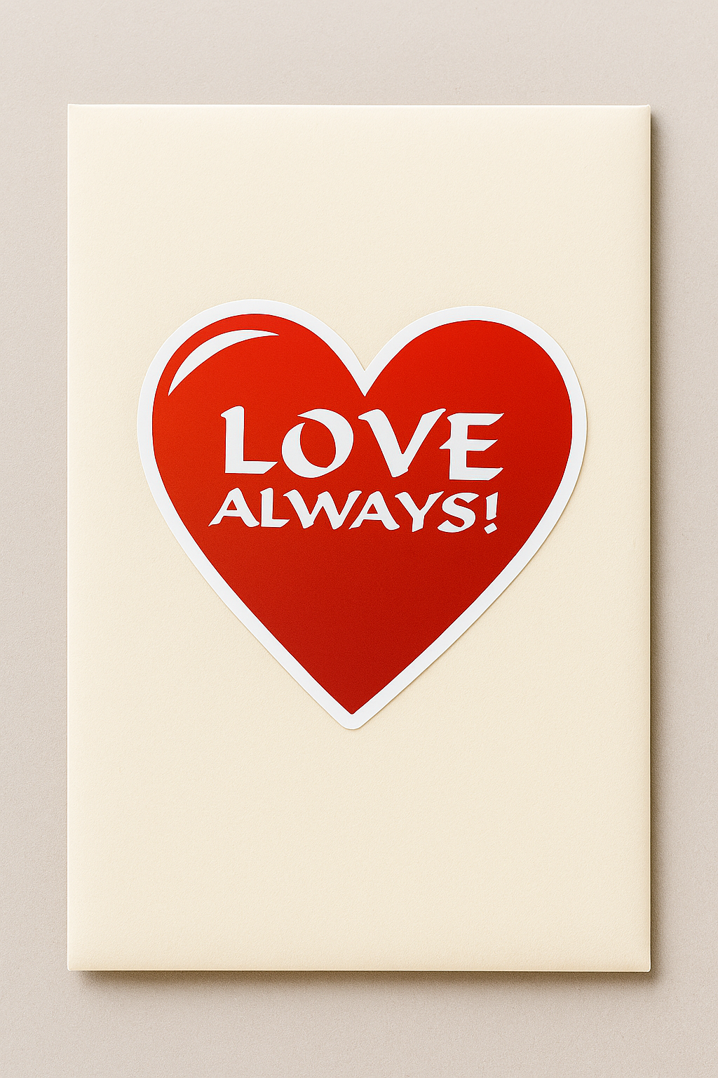 Heart Shaped-Love Always Sticker (red)